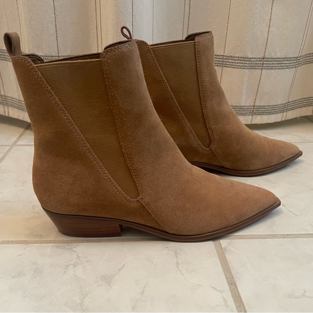 Nine West Brown Suede Ankle Booties